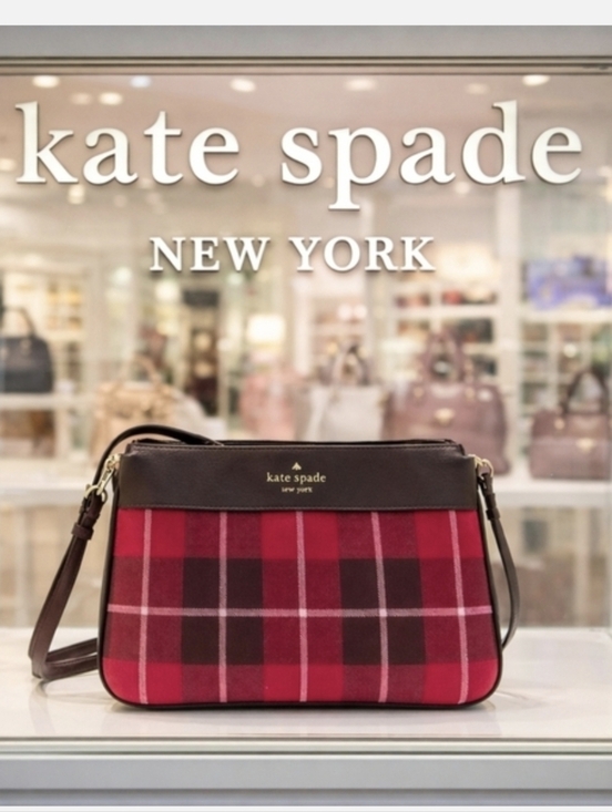 kate spade Handbags - NEW Kate Spade Leila Plaid Triple Gusset Crossbody Bag